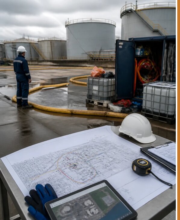 Разработка плана ликвидации разливов нефти в Фрязине